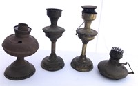 Brass and copper lamps