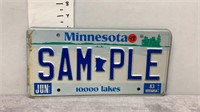 MINNESOTA SAMPLE LICENSE PLATE