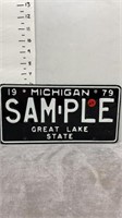 1979 MICHIGAN SAMPLE LICENSE PLATE