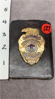 2002 PROBATION DEPARTMENT BADGE IN LEATHER WALLET