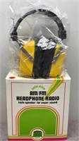 NIB AM/FM SOLID STATE HEADPHONES IN BOX