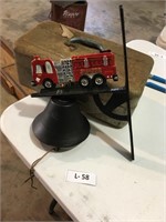 Cast Iron Fire Truck Bell (like New)