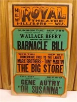 Hillsboro Wi ROYAL Theatre 1940 -50's Poster