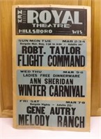 Hillsboro Wi ROYAL Theathe 1940 -50's Poster