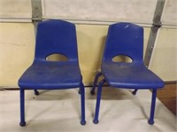 Pair of Blue Children Chairs