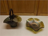 Carnival and Twisted Handle Dish