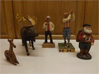 Some Hand Painted or Carved Norway Figures