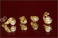 14 KY Gold 2 pair of earrings.