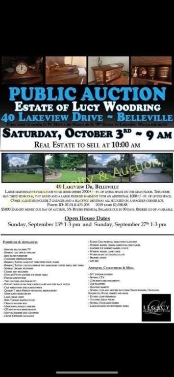 ESTATE of LUCY WOODRING ON SITE ONLY