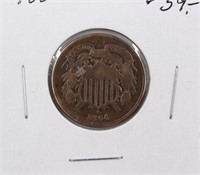 1864 Two Cent Piece Coin