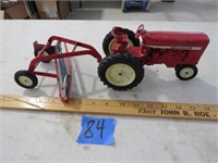 IH 504 type tractor & Hay Rake
