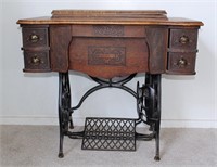 Rare Vindex Special Sewing Machine Treadle Cabinet