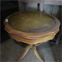 Round wood table- approx 28" acrros