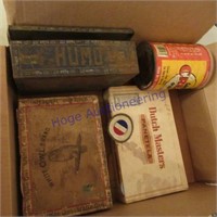 Old tin cigar box