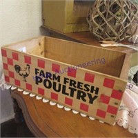 Farm fresh poultry wood box