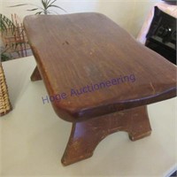 Old foot stool, wood