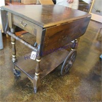 Dark wood tea cart