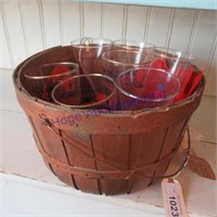 Basket of glassware