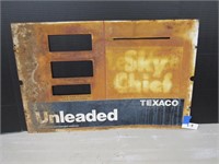 Texaco Unleaded Gas Pump Face Plate