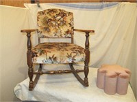 Rocking Chair with Stool