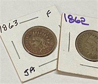 Civil War 1862-63 Indian Head Cents