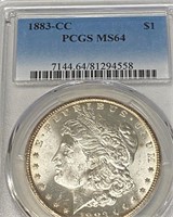 1883 MS 64 PCGS Carson City Key Date Morgan Dollar
