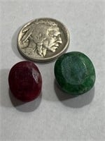 28.5 ct. Precious Ruby and Emerald Gem Lot