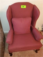 RED COLORED WINGBACK CHAIR