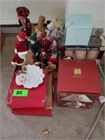 LOT CHRISTMAS- LENOX CANDLE LAMP- FITZ & FLOYD PCS