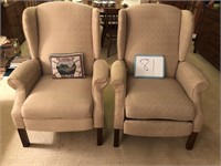 (2) Wing Back Recliners
