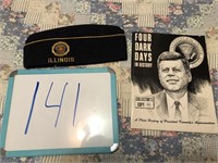 American Legion Hat & Kennedy Assasination Book