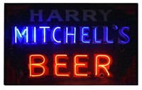 Harry Mitchell's Beer Double Sided Neon