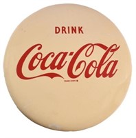 Drink Coca-Cola 16" White Button Sign