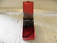 DRILL BITS IN METAL CASE, MISSING 10