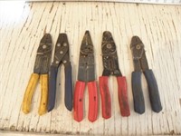 5 SETS OF WIRE PLIERS