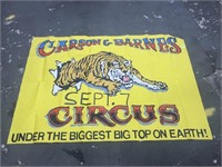 Carson & Barnes Circus Poster 6ft by 4ft