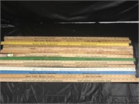 Lot Of Assorted Advertisement Yard Sticks