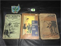 Lot Of Old Boy Scouts Books + Patch