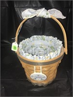 Longaberger Basket Daisy With Both Liner & Tag