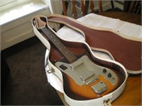 Guitar with Carrying Case, Vintage