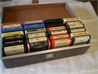 8-Track Cassette Tapes with Carry Case