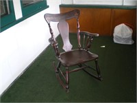 Rocking Chair, Antique, Solid Wood