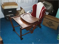 High Chair, Vintage, Vinyl Seat