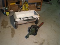 Lawn Seed Spreader, Hedge Trimmer