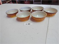 Set of 6 Fire King Bowls
