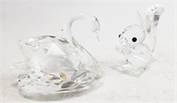 SWAROVSKI Crystal Swan & Squirrel Figurines