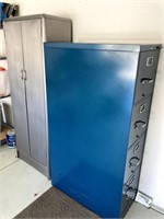 G - Steel Cabinet and Metal Locker Lot 2pc