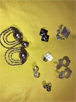 J -  Silver Earring Lot  7pairs