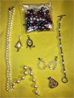 J - Pearl Jewelry Lot 10pc