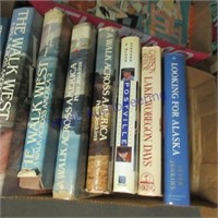 Assorted hardback books--Walk Across America, etc